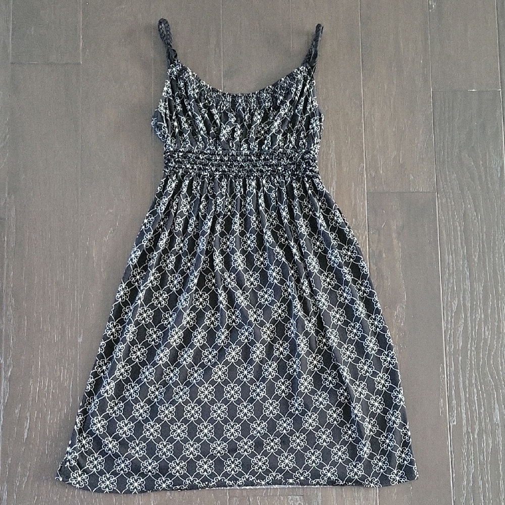 Max Studio Black Pleated Midi Sundress
